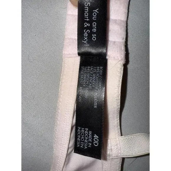 Smart & Sexy Pink and Black Lace Push-Up Bra 40D - Picture 4 of 9